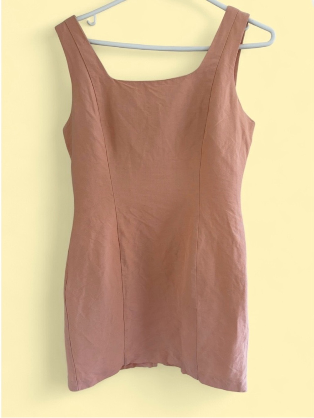 The Limited Dusty Pink Linen Blend Sleeveless Shift Dress